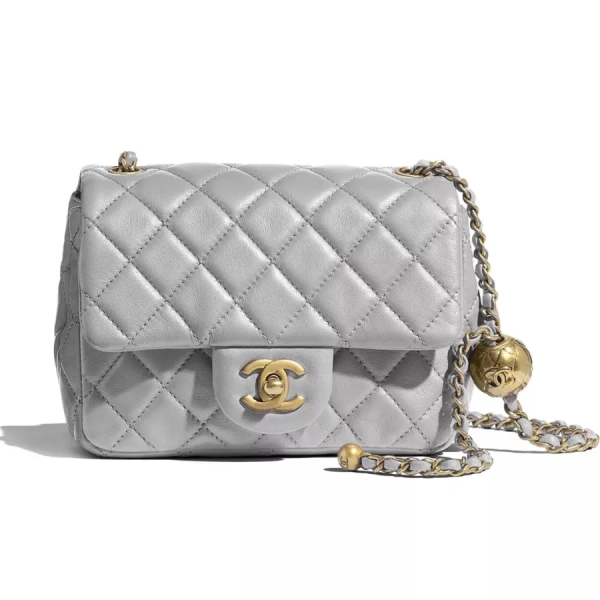 Chanel Black Sheepskin Metal Ball FLAP BAG Flap Bag - Image 3